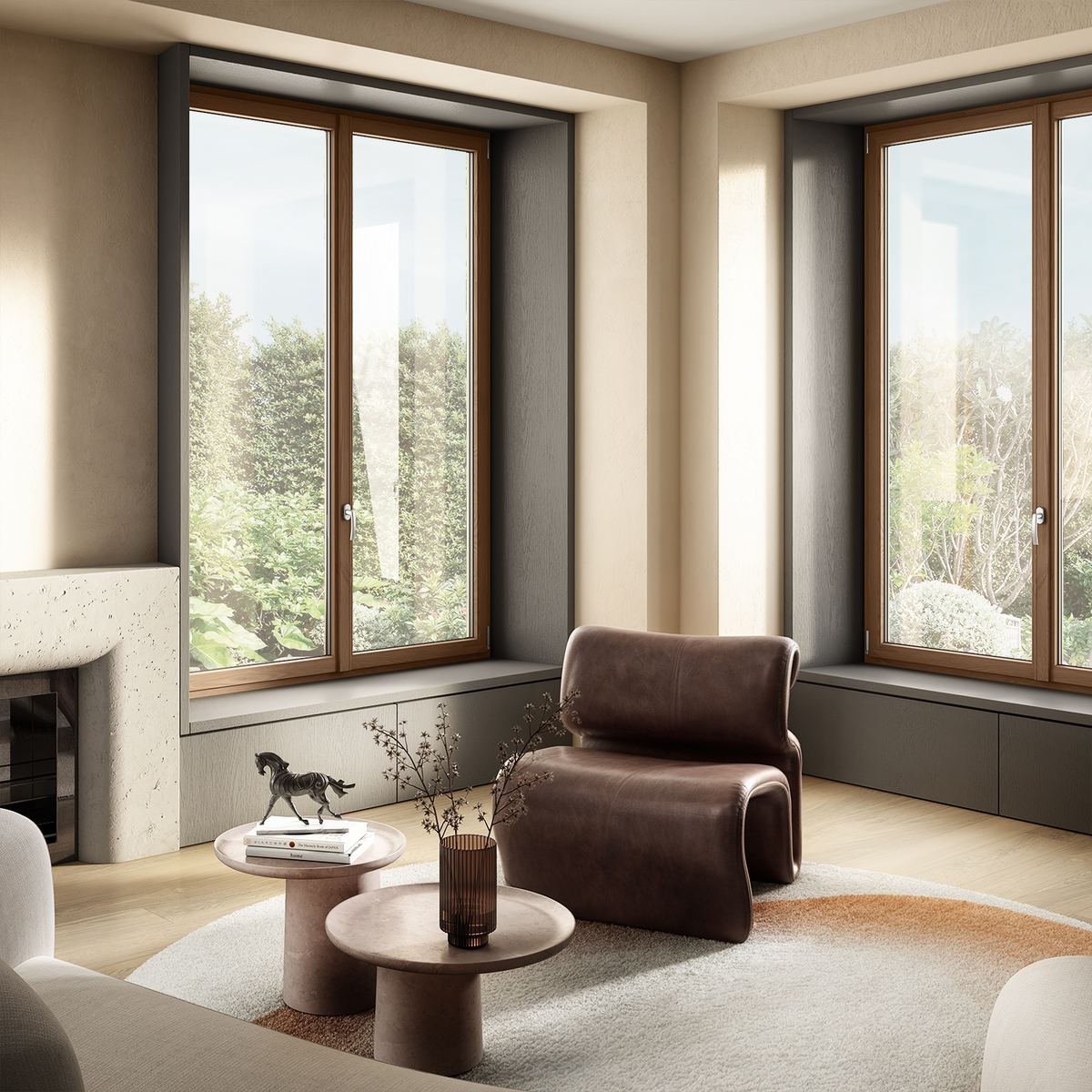 Finestra PVC Sistema 70 EVO Design, vista interna